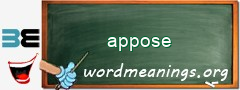 WordMeaning blackboard for appose